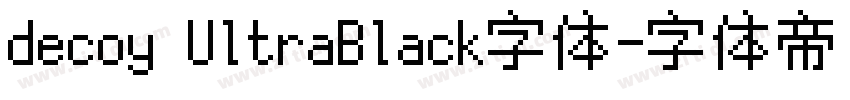 decoy UltraBlack字体字体转换